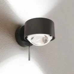 Puk! 80 Wall LED-Spot Linsen Klar Anthrazit Matt