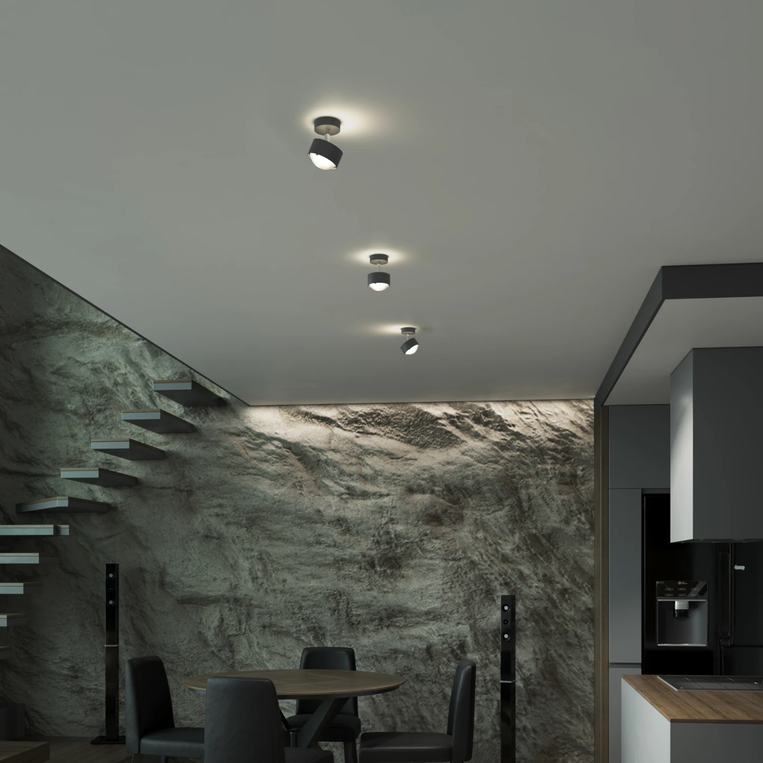 Puk! 80 Turn Up/Downlight Linse matt anthrazit Puk! 80 Turn Up/Downlight Linse Matt Anthrazit -Top Light 10010561 1