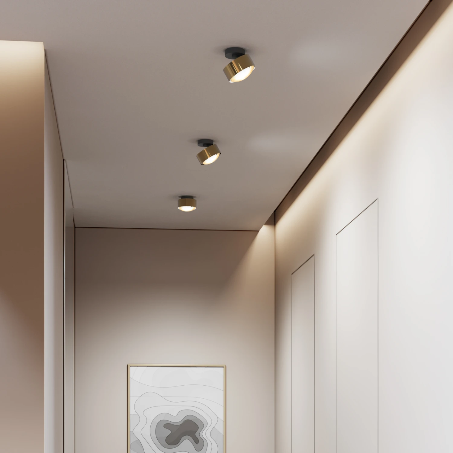 Puk! 120 Move LED-Spot Linse matt messing/schwarz Puk! 120 Move LED-Spot Linse Matt Messing/schwarz -Top Light 10010630 1