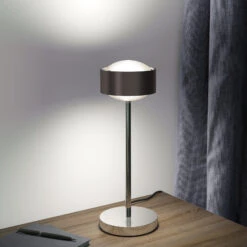 Puk! 120 Eye Table LED, Linsen Matt, Braun/chrom -Top Light 10010717 2