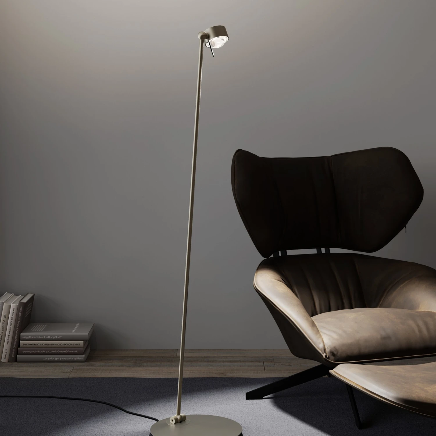 Puk! 80 Floor LED Linsen klar/matt, nickel matt Puk! 80 Floor LED Linsen Klar/matt, Nickel Matt -Top Light 10010731 1