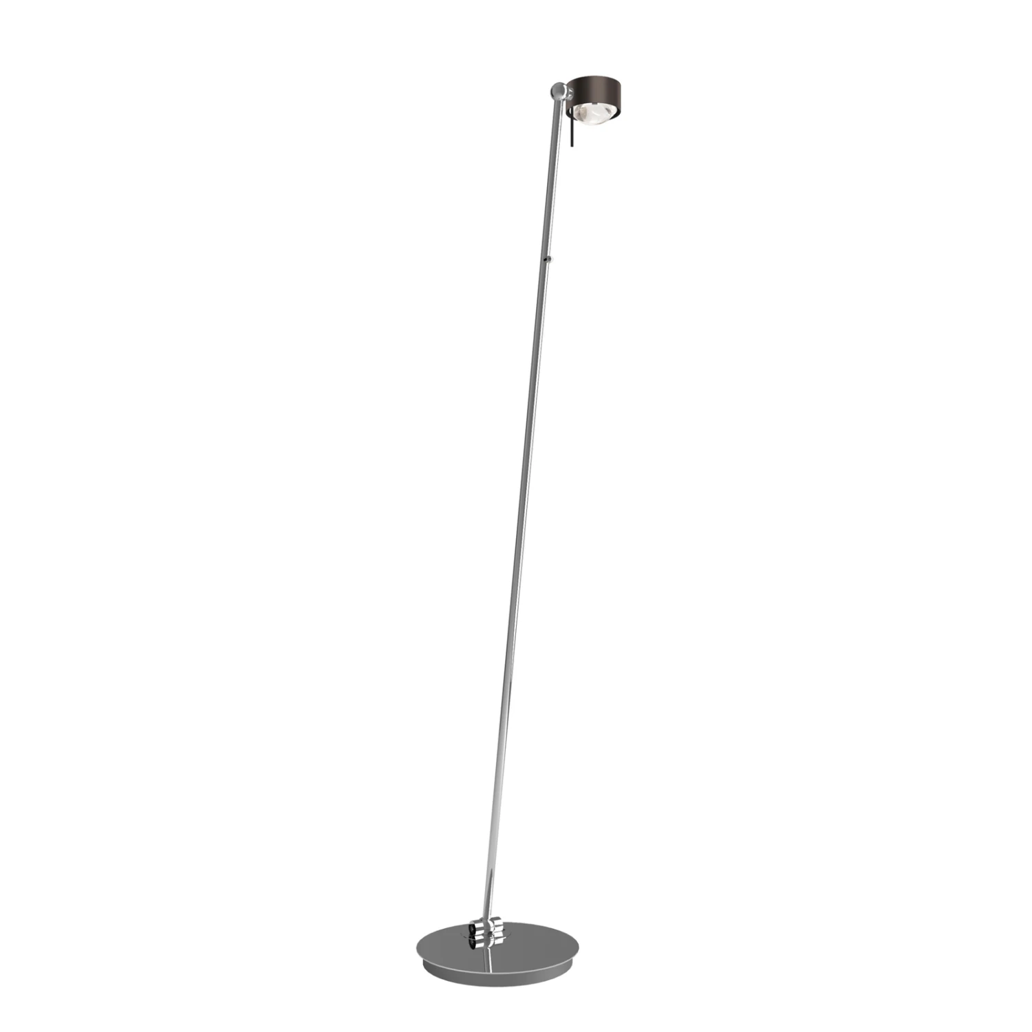 Puk! 80 Floor LED Linsen klar/matt, braun/chrom Puk! 80 Floor LED Linsen Klar/matt, Braun/chrom -Top Light 10010738 2