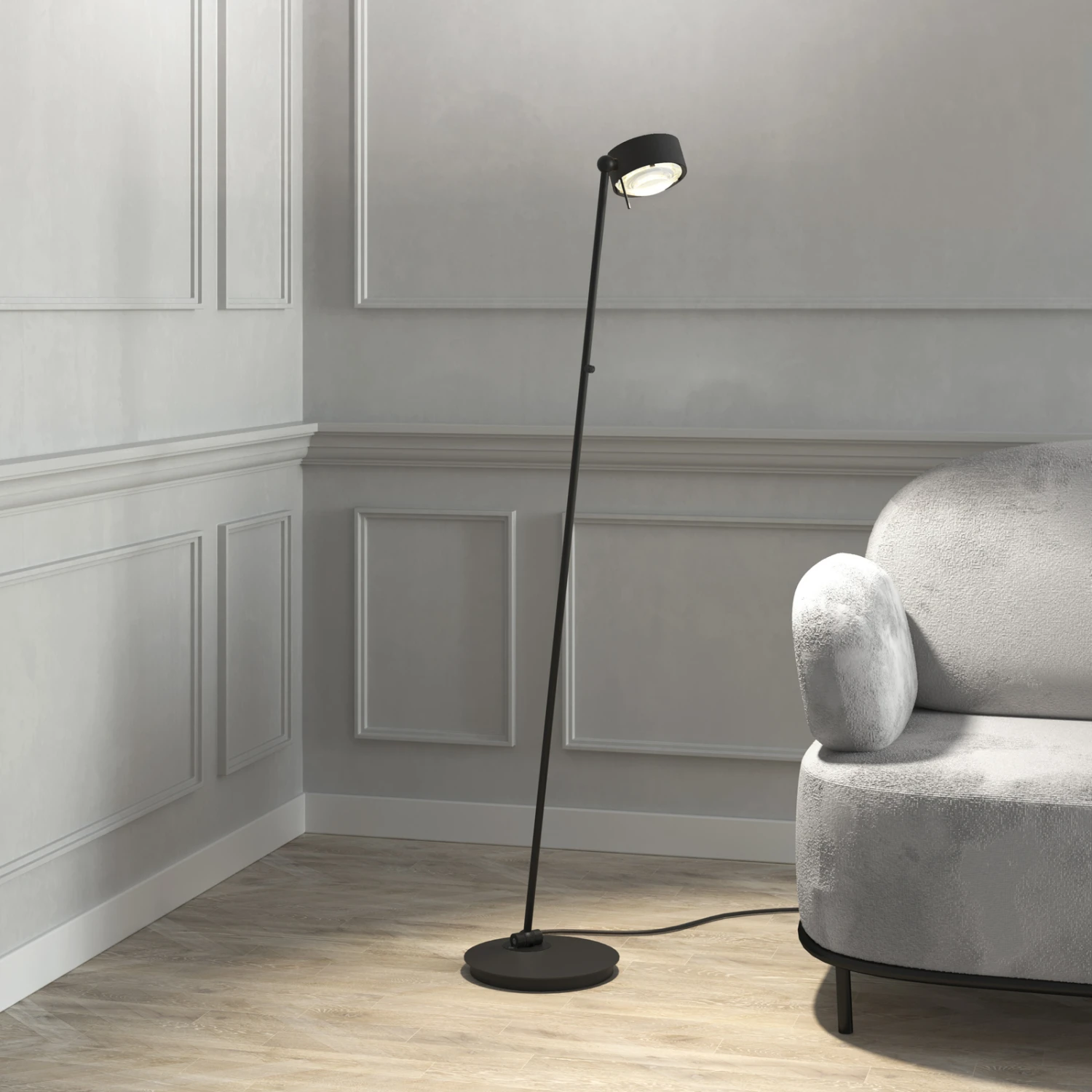 Puk! 120 Floor LED Linsen klar/matt, schwarz matt Puk! 120 Floor LED Linsen Klar/matt, Schwarz Matt -Top Light 10010785