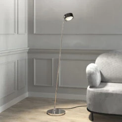 Puk! 120 Floor LED Linsen Klar/matt, Braun/chrom -Top Light 10010788 2