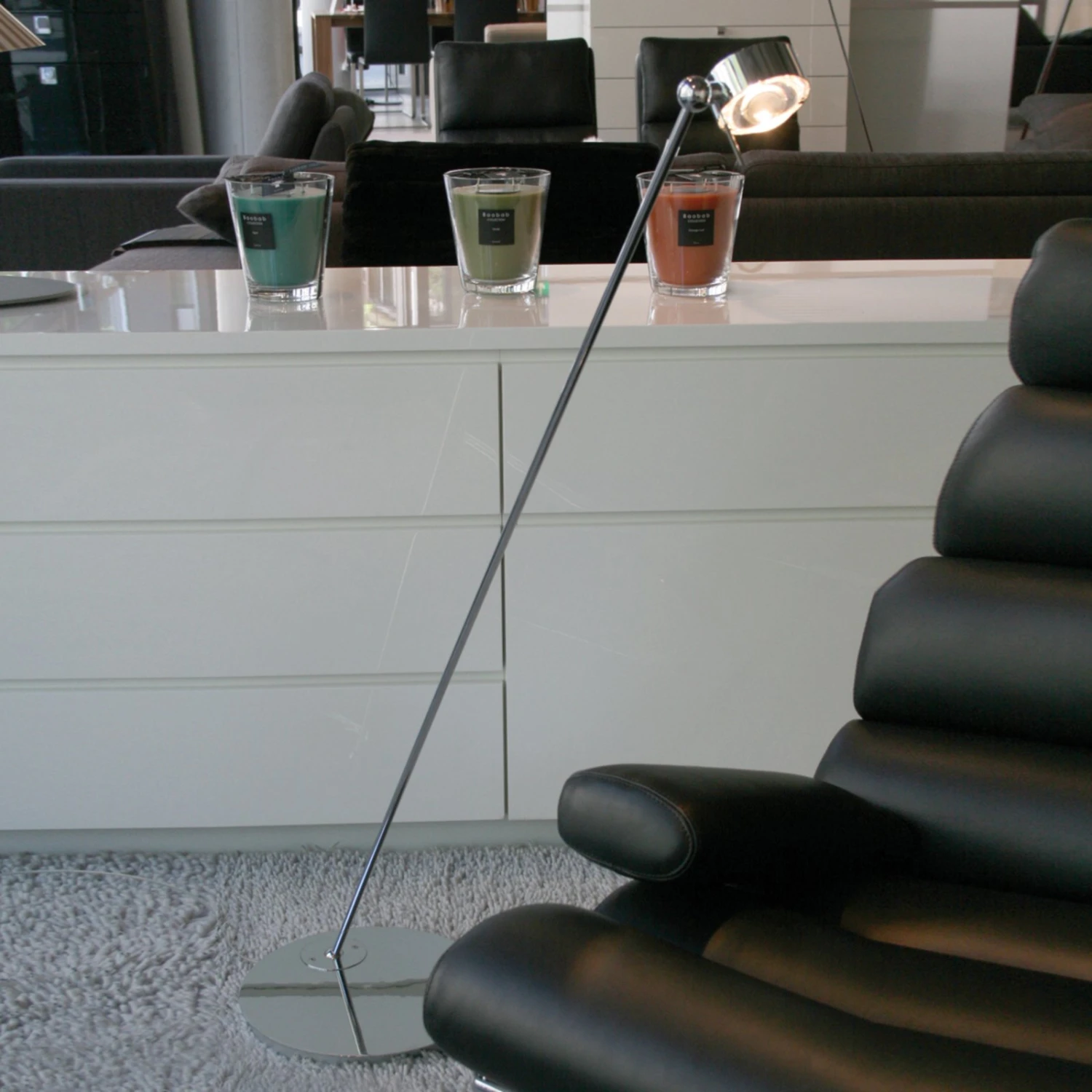 Bewegliche Stehleuchte PUK FLOOR, chrom Bewegliche Stehleuchte PUK FLOOR, Chrom -Top Light 9020098