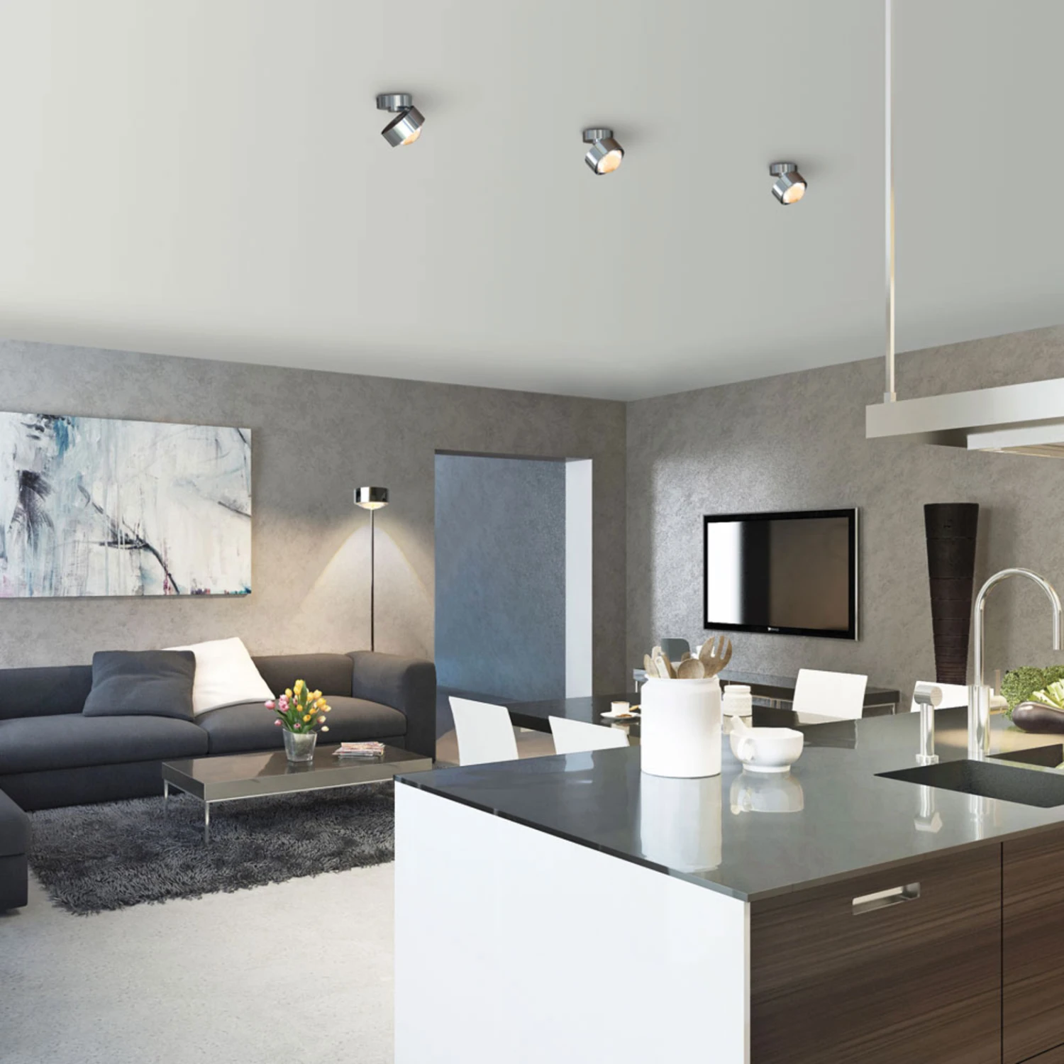 LED-Deckenleuchte Puk Move, chrom LED-Deckenleuchte Puk Move, Chrom -Top Light 9020272 3