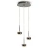 LED-Hängeleuchte Puk Drop Trio, Chrom Matt