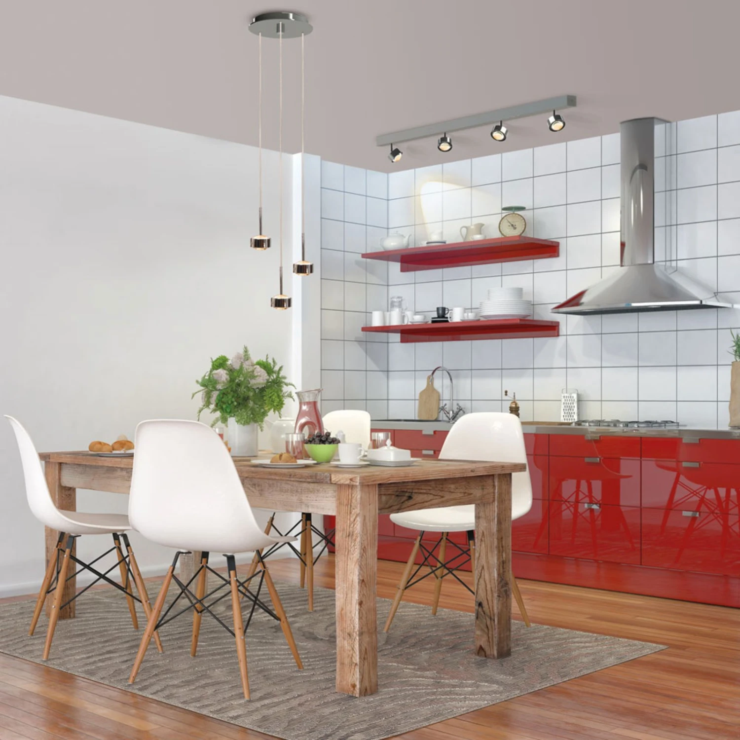 LED-Hängeleuchte Puk Drop Trio, chrom LED-Hängeleuchte Puk Drop Trio, Chrom -Top Light 9020304 2