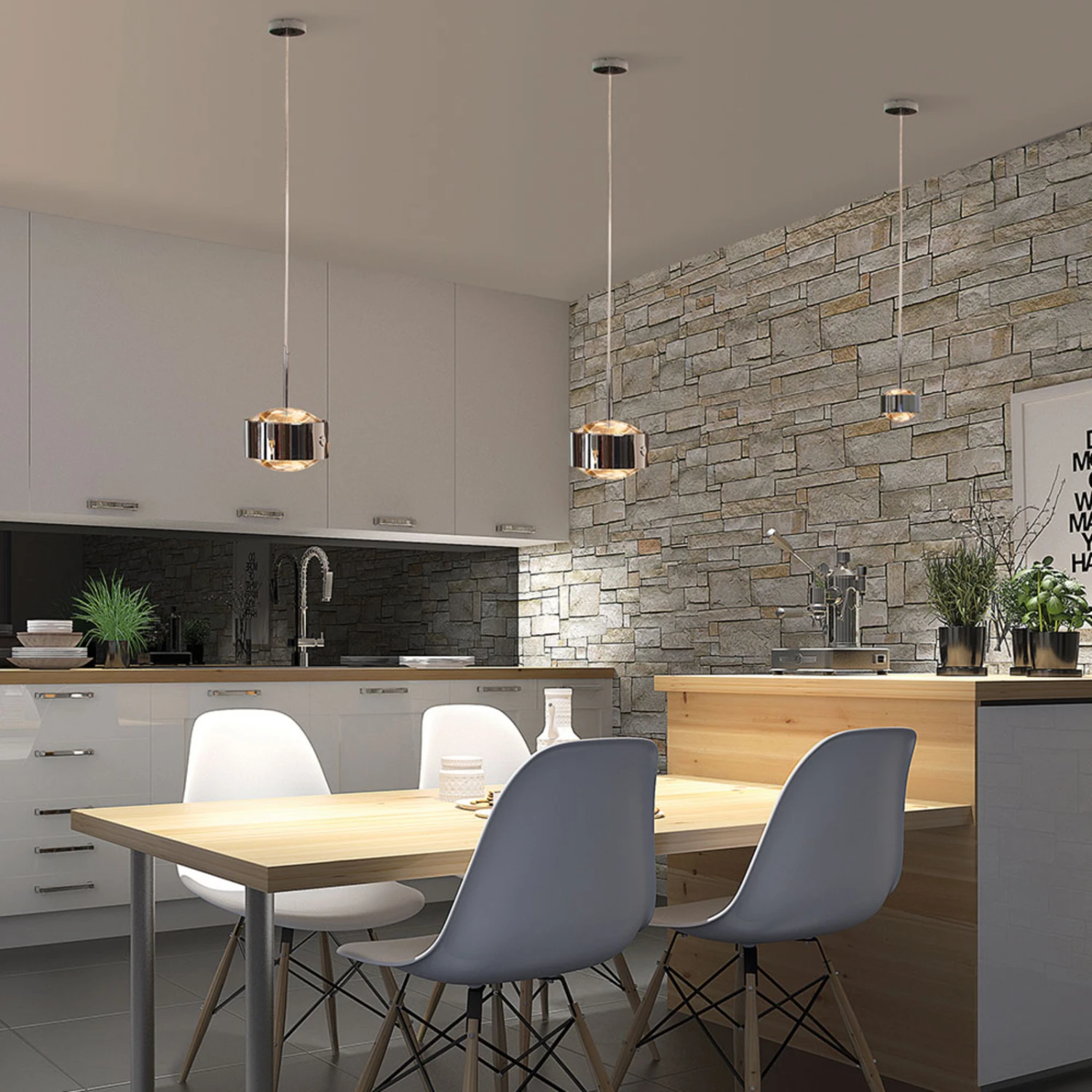 Pendelleuchte Puk Maxx Drop Solo, chrom Pendelleuchte Puk Maxx Drop Solo, Chrom -Top Light 9020424 2