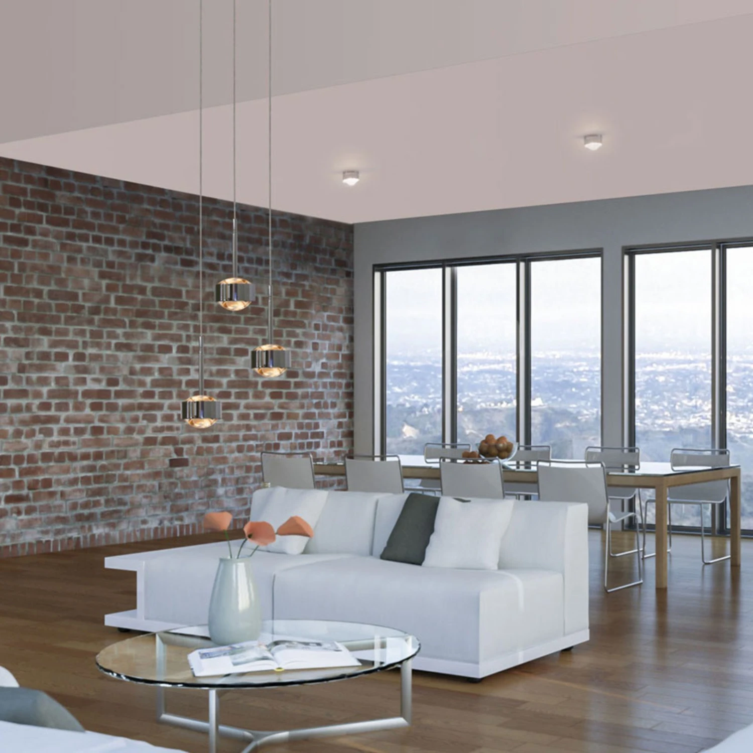 LED-Pendelleuchte Puk Maxx Drop Trio, chrom LED-Pendelleuchte Puk Maxx Drop Trio, Chrom -Top Light 9020432 1