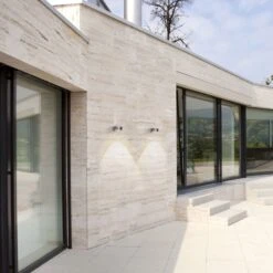 LED-Außenwandleuchte Puk Outdoor Wall, Chrom Matt