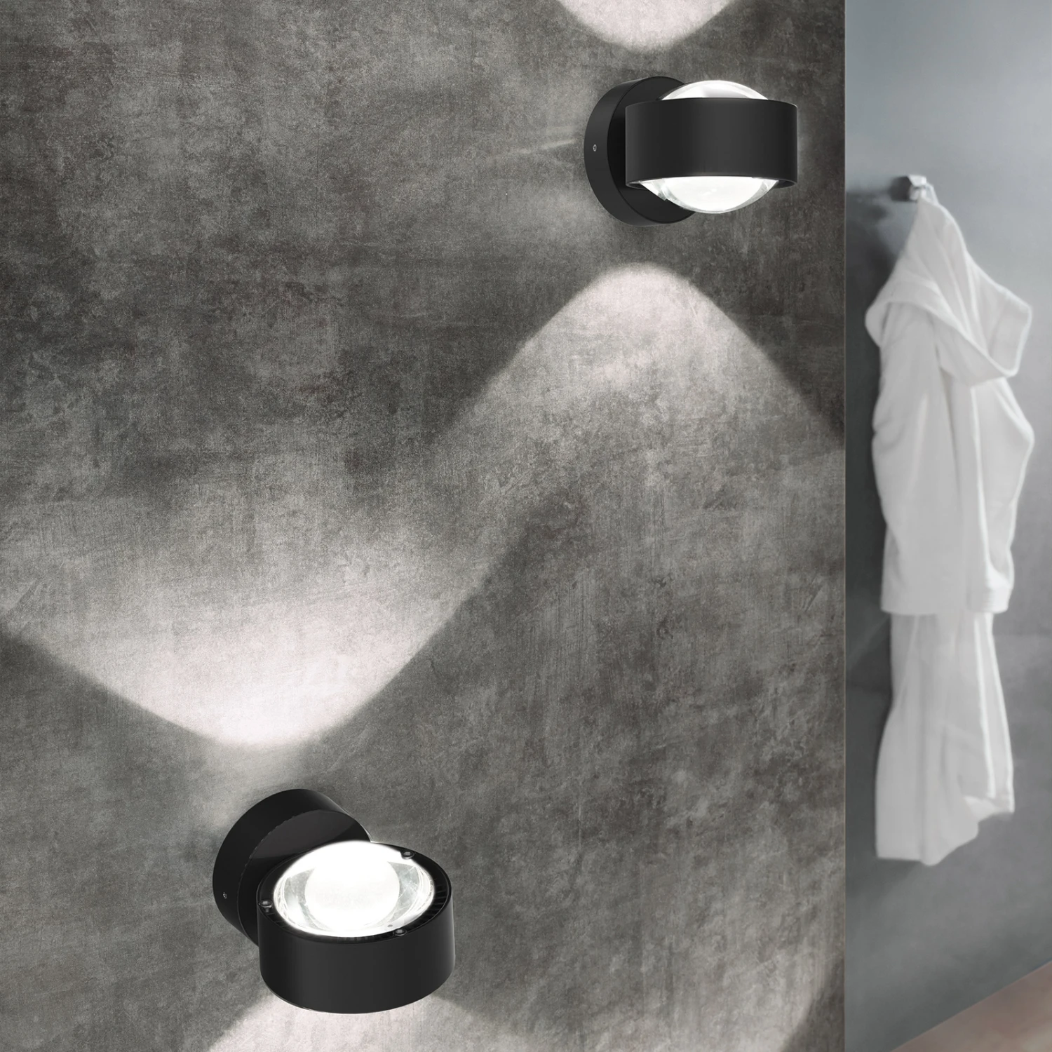 Puk Mini Wall LED 2x8W Linsen klar, schwarz matt Puk Mini Wall LED 2x8W Linsen Klar, Schwarz Matt -Top Light 9020550 1