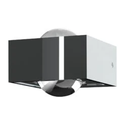 LED-Wandlampe Focus 100, Linsen Klar, Chrom