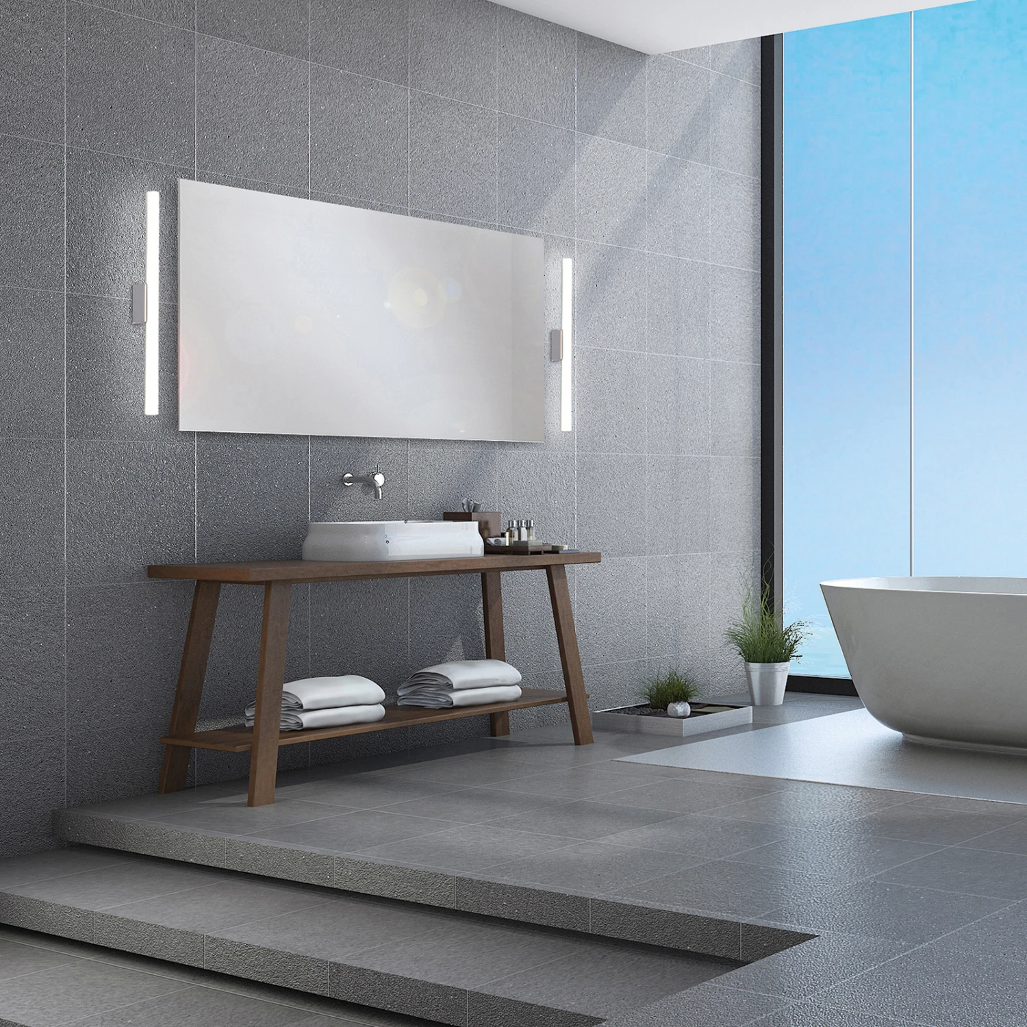 LED-Spiegelleuchte Lichtstange, chrom LED-Spiegelleuchte Lichtstange, Chrom -Top Light 9020580 1